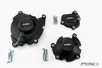 Захисні кришки двигуна Puig для YAMAHA MT-10 2016-2021 чорного цвета 20142N