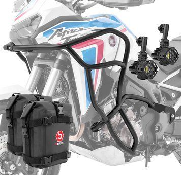 Комплект захисних дуг + додаткові фари + кофри для Africa Twin 1100 CRF 20-23 Motoguard KT35