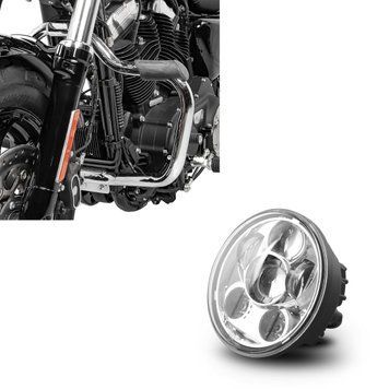 Комплект: захисна дуга для Harley Sportster 2004-2020 + фара світлодіодна 5,75 дюйма для Harley в хромі