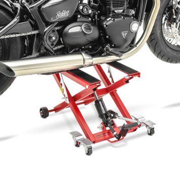 Ножничный гидравлический домкрат для Triumph Street ConStands Mid-lift XL, красный