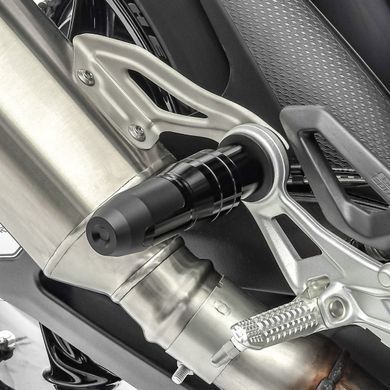 Набор 2х слайдеры защиты глушителя Motoguard CP4 (чёрные)