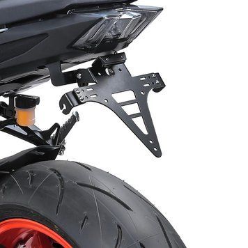 Держатель номерного знака, совместимый с Yamaha MT-09 17-20, с укороченной задней частью и светодиодной подсветкой Zaddox DPLB3.