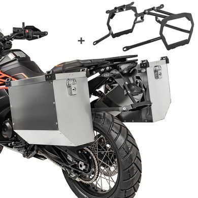 Комплект алюмінієвих кофрів 21-25 л для Harley Pan America 1250 21-22 з багажником Bagtecs Atlas