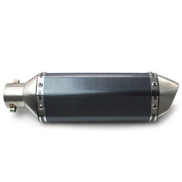 Глушитель Force, совместимый с мотокроссом и эндуро, из нержавеющей стали с отделкой под карбон