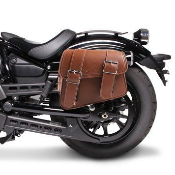 Сільна сумка для мотоцикла ліва Craftride Montana 8Ltr Бічна сумка для чопера коричнева