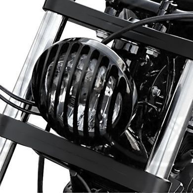 Комплект: защита днища Harley Sportster 04-20 черного цвета + решетка фары Harley Sportster 04-20 черного цвета