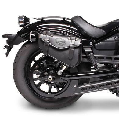 Бічна сумка сумісна з Honda Rebel 500 CMX, Craftride Arizona, 3 л, права, чорна
