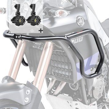 Комплект защитных дуг обтекателя + фара для Yamaha Tenere 700 19-24 Motoguard черный