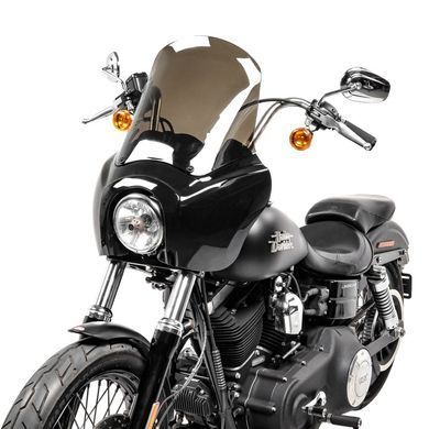 Обтічник передній Harley Dyna Street Bob 06-17 Craftride MG5 чорно-димчасто-сірий