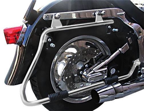 Комплект: Комплект кофрів підходить для Harley Davidson Heritage Softail Classic 88-17 Craftride Stretched, включаючи кронштейни хром + внутрішні сумки для Harley Heritage Softail Classic / 114 Craftride 19 л чорний