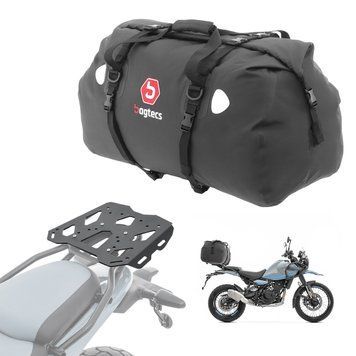 Комплект: багажник + задня сумка 80 л придатний для Royal Enfield Himalayan 450 2024 Bagtecs SLP-XF80 Задній багажник