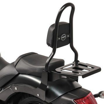 Спинка пассажира M3, совместимая с Kawasaki Vulcan S / Caf&eacute; 15-26, с багажником, черная, Craftride