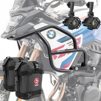 Комплект верхньої захисної дуги + додаткові фари для BMW F 900 GS 24-25 Motoguard HG53