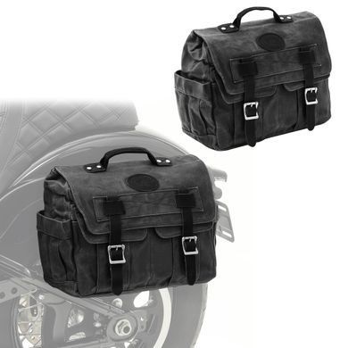 Комплект з 2х бічних сумок для Triumph Bonneville Bobber / Black Saddlebag Craftride CV1 чорний