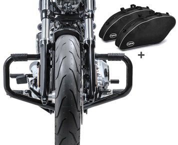 Комплект STS4 краш бар Moustache Craftride та комплект внутрішньої сумки для Harley Davidson Sport Glide 18-25 Craftride