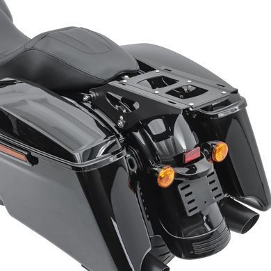 Комплект: Съемная багажная полка TP для Harley Touring моделей 14-25 черного цвета + 4-точечный монтажный комплект для Harley Touring 14-21 черного цвета