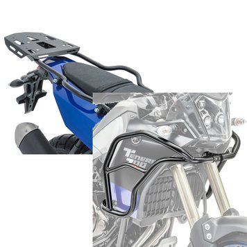 Комплект: багажник + бічні тримачі Bagtecs SLP + верхня дуга захисна Motoguard XL для Yamaha Tenere 700 19-24