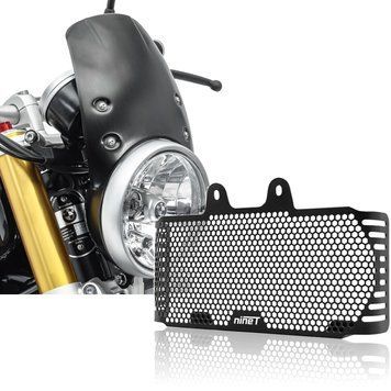 Комплект: Вітрове скло CW9 чорне для BMW R NineT 2014&ndash;2023 Craftride + Решітка радіатора Zaddox KG1 чорна для BMW R NineT 2014&ndash;2019