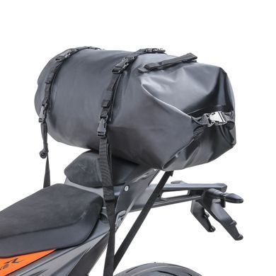 Сумка-рулон для мотоцикла Bagtecs BR30 Tail Bag Водонепроникна дорожня сумка 30 літрів, Сріблястий