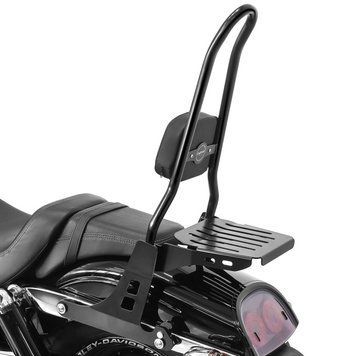 Спинка Harley Davidson Dyna Fat Bob 10-17 Craftride Fast Rider-XL з багажною полицею чорного кольору