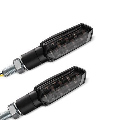 Светодиодные поворотники для Yamaha MT-07 / Tracer 700 с E-mark Lumitecs TX10 тонированные в черный цвет