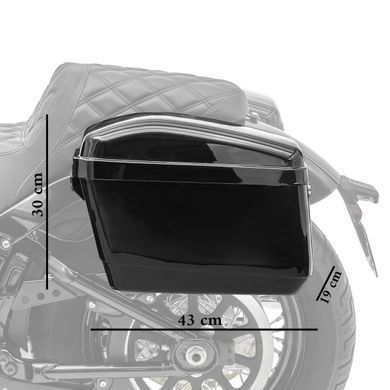 Комплект боковых кофров для Harley Davidson Softail Low Rider / S Craftride Nevada по 20 литров
