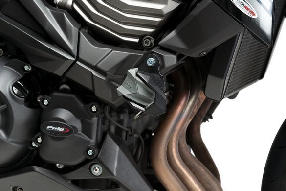 Слайдери на раму R19 Puig для KAWASAKI Z800 2013-2016 чорного кольору 6563N