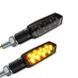Светодиодные поворотники для Yamaha MT-07 / Tracer 700 с E-mark Lumitecs TX10 тонированные в черный цвет