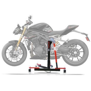 Складная центральная подставка ConStands Power Flex подходит для мотоцикла Triumph Speed ​​Triple 1200 RS 21-26 красного цвета
