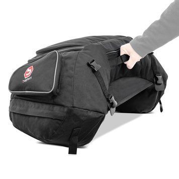 Сумка на заднє сидіння мотоцикла Bagtecs X50 50 л чорного кольору DPL5