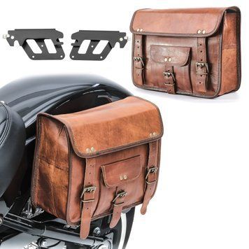 Комплект из 2 кофров с держателем QL для Honda Rebel 500 CMX 17-25 Craftride SV1-коричневый левый-правый