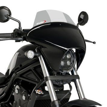 Обтекатель Batwing с ветровым стеклом для Honda Rebel 500 CMX 20-25 Puig SML светло-дымчатый Touring 21064H