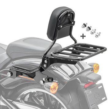 Спинка для Harley Breakout / 114 18-25 R1 с полкой для багажа и креплением черный Craftride