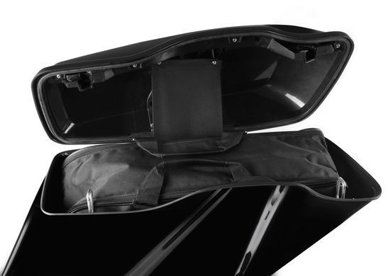 2 бічні внутрішні сумки, підходять для Harley Davidson Street Glide 06-22 Craftride, 19 л, чорний, набір