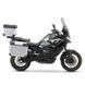 Комплект алюминиевых боковых кофров + верхний кофр для CFMOTO 1000 MT-X 2026 + адаптеры + задний багажник Bagtecs ADSX130 серебристого цвета
