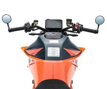 Круглое зеркало заднего вида на руль мотоцикла Craftride черного цвета DPLB1