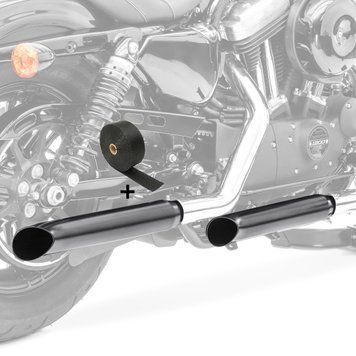 Комплект TO2 2x глушник та термозахисна стрічка для Indian Scout/Bobber/Sixty Craftride