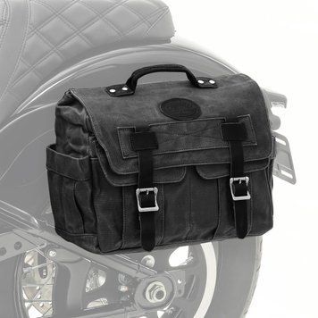 Мотоциклетна сідельна сумка Canvas із внутрішньою сумкою Craftride CV1, чорна