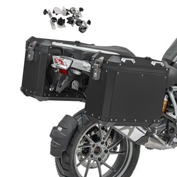 Комплект алюмінієвих кофрів для BMW R 1250 GS/Adventure алюмінієві бічні кофри Bagtecs GX38 чорний