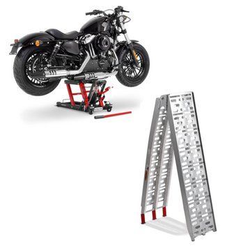 Комплект: мотоподъемник Mid-Lift L для Harley и чоппера до 680 кг + рампа до 340 кг Alu-I складная