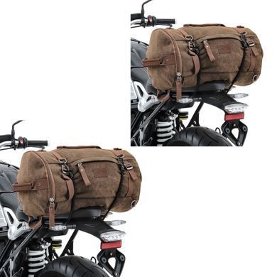 2x винтажных сумки Tail Bag объемом 35 л, совместимых с BMW R NineT Scrambler коричневого цвета, набор со скидкой Craftride