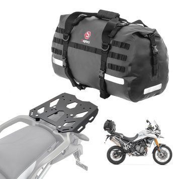 Комплект: багажник + задня сумка 50 л придатний для Triumph Tiger 1200 GT Explorer 22-25 Bagtecs SLP-XB50 Задній багажник