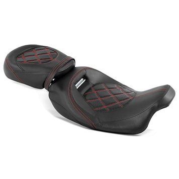 Сидіння для Harley-Davidson Touring 09-21 Touring Seat Craftride RH3 чорно-червоне