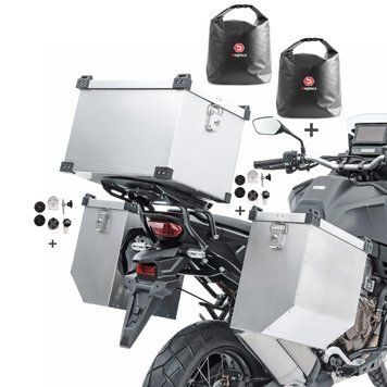 Комплект алюмінієвих кофрів Atlas A9 2x41л для Yamaha Tenere 700 + верхній кофр 45л + внутрішні сумки