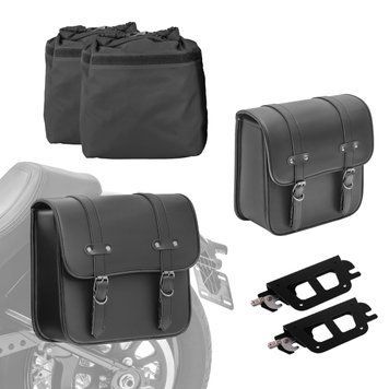 Комплект з 2 кофрів для Harley Softail Street Bob 18-25 + тримач Quick Lock Craftride RNO-B