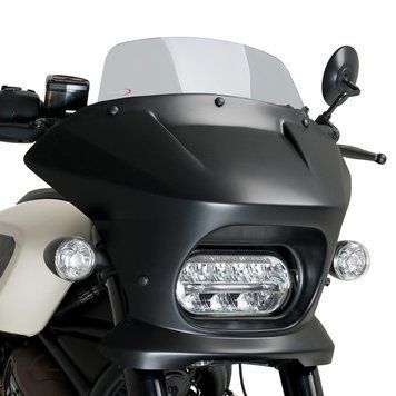 Ветровое стекло Fury Touring Puig совместимо с полуобтекателем Harley Davidson Sportster S 21-25 с ветровым стеклом черного матового дымчатого цвета 21588H