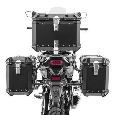 Комплект алюминиевых боковых кофров Bagtecs XW38-XB45 черные + верхний кофр + крепления для BMW R 1200 GS Adventure 14-18