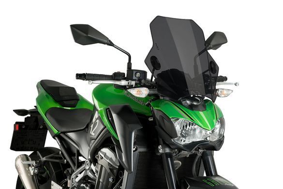 Ветровое стекло Bat Puig для KAWASAKI Z650 2017-2026 темно-дымчастого цвета 9987F