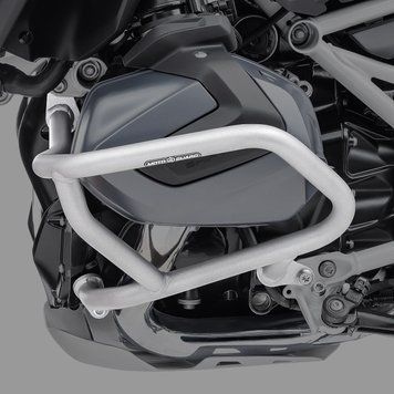Захисні дуги, сумісні з BMW R 1250 R/RS 19-25, Motoguard L34 сріблястого кольору.