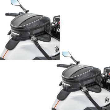 2x Мотоциклетные сумки на бак Bagtecs MR5, расширяемые, 11-15 л, черные